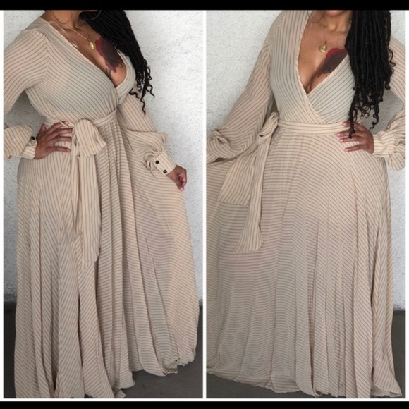 Dresses & Skirts - Gorgeous Cappuccino Striped Gown/Maxi Dress Dresses & Skirts - Gorgeous Cappuccino Striped Gown/Maxi Dress